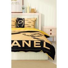 Marka Nevresim Takımı Çift Kişilik Pamuklu Saten Kumaş 6 Parça 3D Dijital Baskı Duvet Cover Set Model No:24