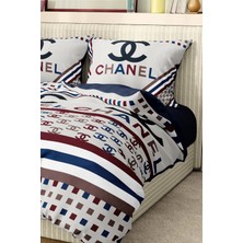 Marka Nevresim Takımı Çift Kişilik Pamuklu Saten Kumaş 6 Parça 3D Dijital Baskı Duvet Cover Set Model No:21
