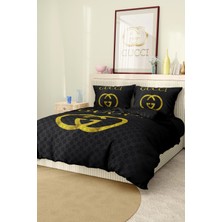 Marka Nevresim Takımı Çift Kişilik Pamuklu Saten Kumaş 6 Parça 3D Dijital Baskı Duvet Cover Set Model No:57