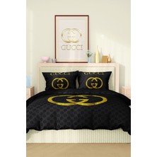Marka Nevresim Takımı Çift Kişilik Pamuklu Saten Kumaş 6 Parça 3D Dijital Baskı Duvet Cover Set Model No:57