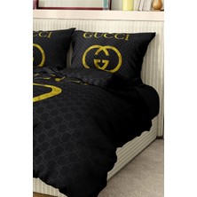 Marka Nevresim Takımı Çift Kişilik Pamuklu Saten Kumaş 6 Parça 3D Dijital Baskı Duvet Cover Set Model No:57