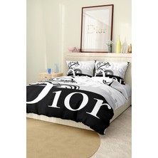 Marka Nevresim Takımı Çift Kişilik Pamuklu Saten Kumaş 6 Parça 3D Dijital Baskı Duvet Cover Set Model No:44