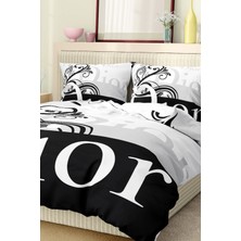 Marka Nevresim Takımı Çift Kişilik Pamuklu Saten Kumaş 6 Parça 3D Dijital Baskı Duvet Cover Set Model No:44