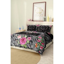 Marka Nevresim Takımı Çift Kişilik Pamuklu Saten Kumaş 6 Parça 3D Dijital Baskı Duvet Cover Set Model No:55