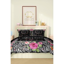 Marka Nevresim Takımı Çift Kişilik Pamuklu Saten Kumaş 6 Parça 3D Dijital Baskı Duvet Cover Set Model No:55