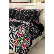 Marka Nevresim Takımı Çift Kişilik Pamuklu Saten Kumaş 6 Parça 3D Dijital Baskı Duvet Cover Set Model No:55