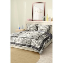 Marka Nevresim Takımı Çift Kişilik Pamuklu Saten Kumaş 6 Parça 3D Dijital Baskı Duvet Cover Set Model No:46