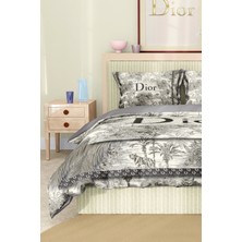 Marka Nevresim Takımı Çift Kişilik Pamuklu Saten Kumaş 6 Parça 3D Dijital Baskı Duvet Cover Set Model No:46