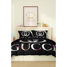 Marka Nevresim Takımı Çift Kişilik Pamuklu Saten Kumaş 6 Parça 3D Dijital Baskı Duvet Cover Set Model No:54