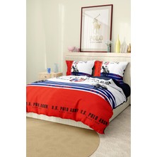 Marka Nevresim Takımı Çift Kişilik Pamuklu Saten Kumaş 6 Parça 3D Dijital Baskı Duvet Cover Set Model No:85