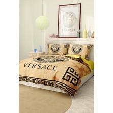 Marka Nevresim Takımı Çift Kişilik Pamuklu Saten Kumaş 6 Parça 3D Dijital Baskı Duvet Cover Set Model No:88