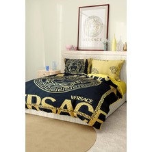 Marka Nevresim Takımı Çift Kişilik Pamuklu Saten Kumaş 6 Parça 3D Dijital Baskı Duvet Cover Set Model No:92