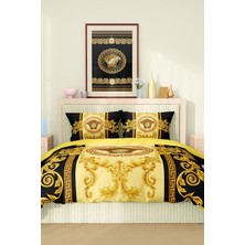 Marka Nevresim Takımı Çift Kişilik Pamuklu Saten Kumaş 6 Parça 3D Dijital Baskı Duvet Cover Set Model No:94