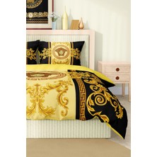 Marka Nevresim Takımı Çift Kişilik Pamuklu Saten Kumaş 6 Parça 3D Dijital Baskı Duvet Cover Set Model No:94