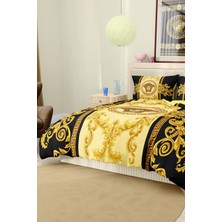 Marka Nevresim Takımı Çift Kişilik Pamuklu Saten Kumaş 6 Parça 3D Dijital Baskı Duvet Cover Set Model No:94