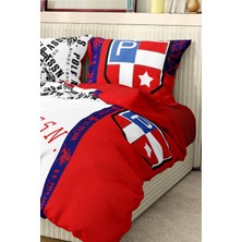 Marka Nevresim Takımı Çift Kişilik Pamuklu Saten Kumaş 6 Parça 3D Dijital Baskı Duvet Cover Set Model No:87