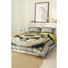 Marka Nevresim Takımı Çift Kişilik Pamuklu Saten Kumaş 6 Parça 3D Dijital Baskı Duvet Cover Set Model No:91