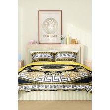 Marka Nevresim Takımı Çift Kişilik Pamuklu Saten Kumaş 6 Parça 3D Dijital Baskı Duvet Cover Set Model No:91