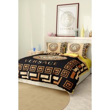 Marka Nevresim Takımı Çift Kişilik Pamuklu Saten Kumaş 6 Parça 3D Dijital Baskı Duvet Cover Set Model NO:100