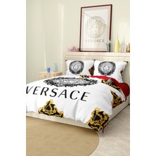 Marka Nevresim Takımı Çift Kişilik Pamuklu Saten Kumaş 6 Parça 3D Dijital Baskı Duvet Cover Set Model NO:114