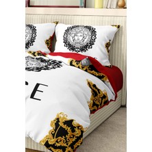 Marka Nevresim Takımı Çift Kişilik Pamuklu Saten Kumaş 6 Parça 3D Dijital Baskı Duvet Cover Set Model NO:114