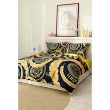 Marka Nevresim Takımı Çift Kişilik Pamuklu Saten Kumaş 6 Parça 3D Dijital Baskı Duvet Cover Set Model No:97