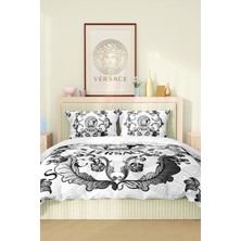 Marka Nevresim Takımı Çift Kişilik Pamuklu Saten Kumaş 6 Parça 3D Dijital Baskı Duvet Cover Set Model NO:112