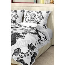 Marka Nevresim Takımı Çift Kişilik Pamuklu Saten Kumaş 6 Parça 3D Dijital Baskı Duvet Cover Set Model NO:112