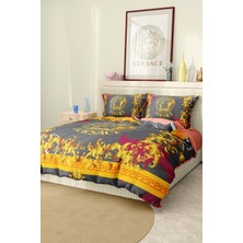Marka Nevresim Takımı Çift Kişilik Pamuklu Saten Kumaş 6 Parça 3D Dijital Baskı Duvet Cover Set Model NO:117