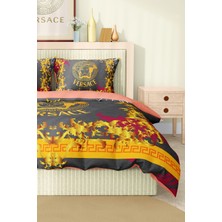 Marka Nevresim Takımı Çift Kişilik Pamuklu Saten Kumaş 6 Parça 3D Dijital Baskı Duvet Cover Set Model NO:117