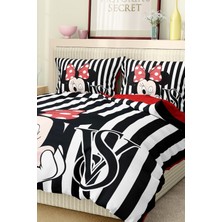 Marka Nevresim Takımı Çift Kişilik Pamuklu Saten Kumaş 6 Parça 3D Dijital Baskı Duvet Cover Set Model NO:121