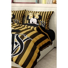 Marka Nevresim Takımı Çift Kişilik Pamuklu Saten Kumaş 6 Parça 3D Dijital Baskı Duvet Cover Set Model NO:122