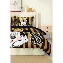 Marka Nevresim Takımı Çift Kişilik Pamuklu Saten Kumaş 6 Parça 3D Dijital Baskı Duvet Cover Set Model NO:122