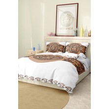 Marka Nevresim Takımı Çift Kişilik Pamuklu Saten Kumaş 6 Parça 3D Dijital Baskı Duvet Cover Set Model NO:120