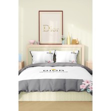 Marka Nevresim Takımı Çift Kişilik Pamuklu Saten Kumaş 6 Parça 3D Dijital Baskı Duvet Cover Set Model No:47