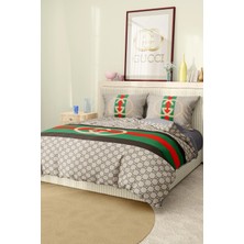 Marka Nevresim Takımı Çift Kişilik Pamuklu Saten Kumaş 6 Parça 3D Dijital Baskı Duvet Cover Set Model No:59