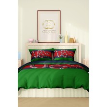 Marka Nevresim Takımı Çift Kişilik Pamuklu Saten Kumaş 6 Parça 3D Dijital Baskı Duvet Cover Set Model No:49