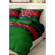 Marka Nevresim Takımı Çift Kişilik Pamuklu Saten Kumaş 6 Parça 3D Dijital Baskı Duvet Cover Set Model No:49