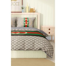 Marka Nevresim Takımı Çift Kişilik Pamuklu Saten Kumaş 6 Parça 3D Dijital Baskı Duvet Cover Set Model No:59