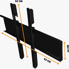 BT Bayır Teknoloji  lg 75'' Inç 190 Ekran Uyumlu Sabit Tv Duvar Askı Aparatı