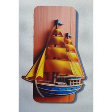 2 Adet 3D Görünümlü Yelken Magnet 6 x 9 cm