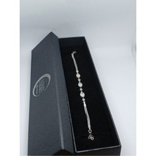 Arpa Kesim Taşlı Gümüş Kadın Bileklik - Şık ve Zarif Takı