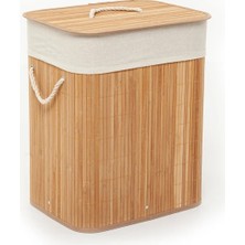 LE10 60 Litre Katlanabilir Bambu Siyah Çamaşır Kirli Sepeti 40X30X60CM Elbise, Giysi, Yatak Odası, Banyo, Bebek Odası Çok Amaçlı Düzenleyici Dolap Içi