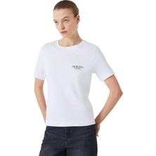 Giorgina Ferri Premium Kadın Ess Logo Tee T-Shirt Gabi