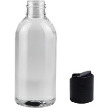 Ziylan 100 ml Pet Şeffaf Şişe Disctop Kapak, 24 Adet, Dezenfektan Şişesi, Kozmetik Şişe, Şampuan Şişesi
