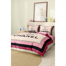 Marka Nevresim Takımı Çift Kişilik Pamuklu Saten Kumaş 6 Parça 3D Dijital Baskı Duvet Cover Set Model No:18