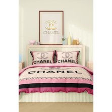 Marka Nevresim Takımı Çift Kişilik Pamuklu Saten Kumaş 6 Parça 3D Dijital Baskı Duvet Cover Set Model No:18