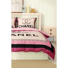 Marka Nevresim Takımı Çift Kişilik Pamuklu Saten Kumaş 6 Parça 3D Dijital Baskı Duvet Cover Set Model No:18