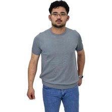 Erkek Triko Sıfır Yaka Tişört  P6035 BGL-ST04505