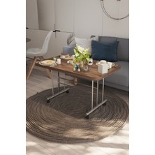 Avenza Livingtekerlekli Masa Orta Sehpa En 70 Boy 110 Yükseklik 58 Metal Ayaklı